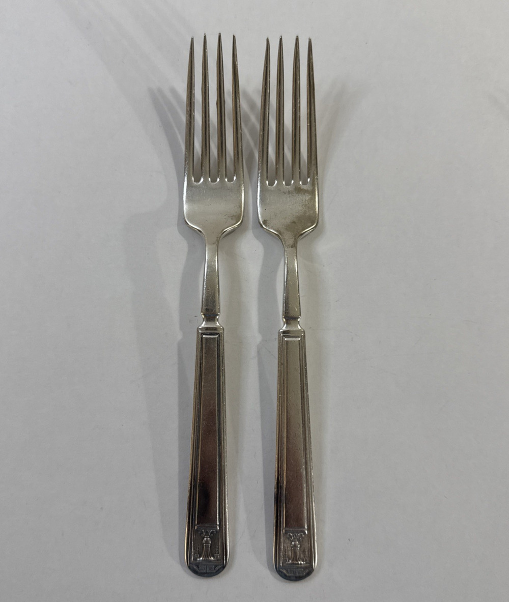 Vintage Holmes & Edwards Inlaid Silver Plate - 2 Dinner Forks - Century 1923
